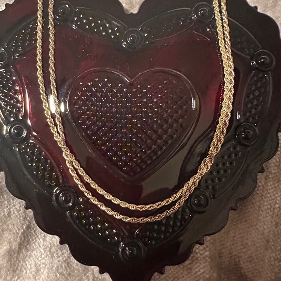 Vintage 30”1990’s Gold Rope Chain Gold bonded 14k over 925 silverMade in Italy